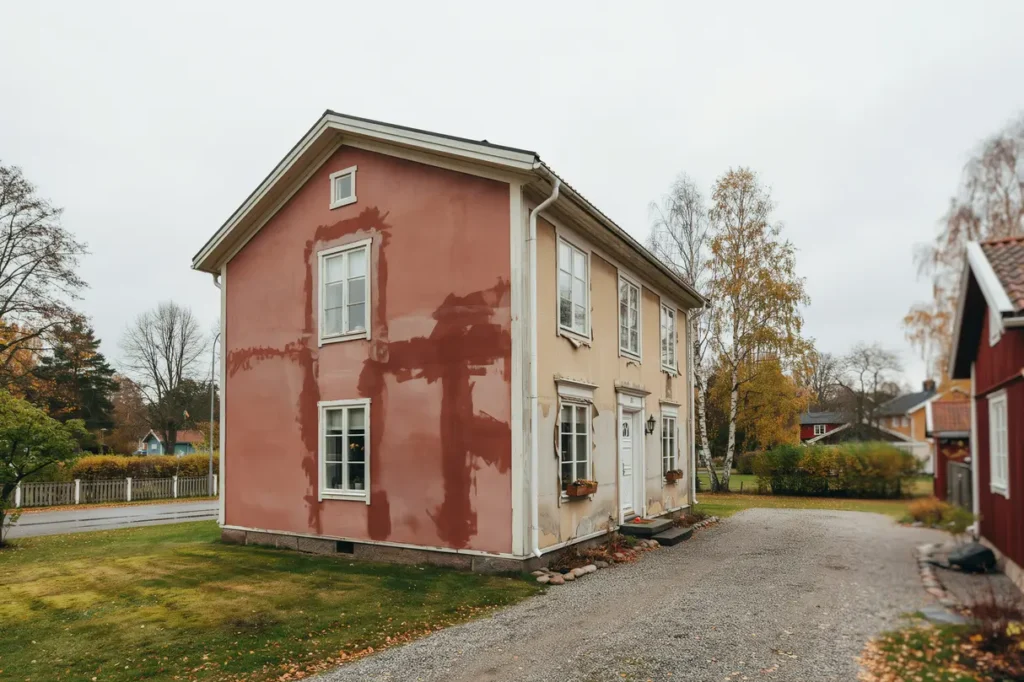 m la om tr fasaden r tt s song f rarbete och f rgval f r ett h llbart resultat