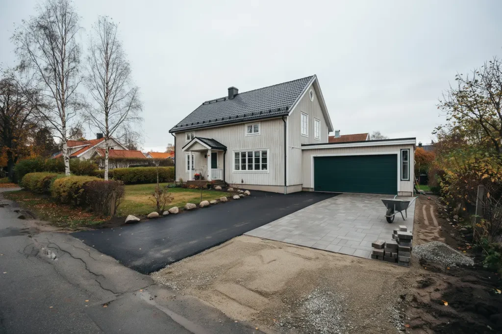 l gga om garageuppfarten materialval markarbete och kostnader att t nka p