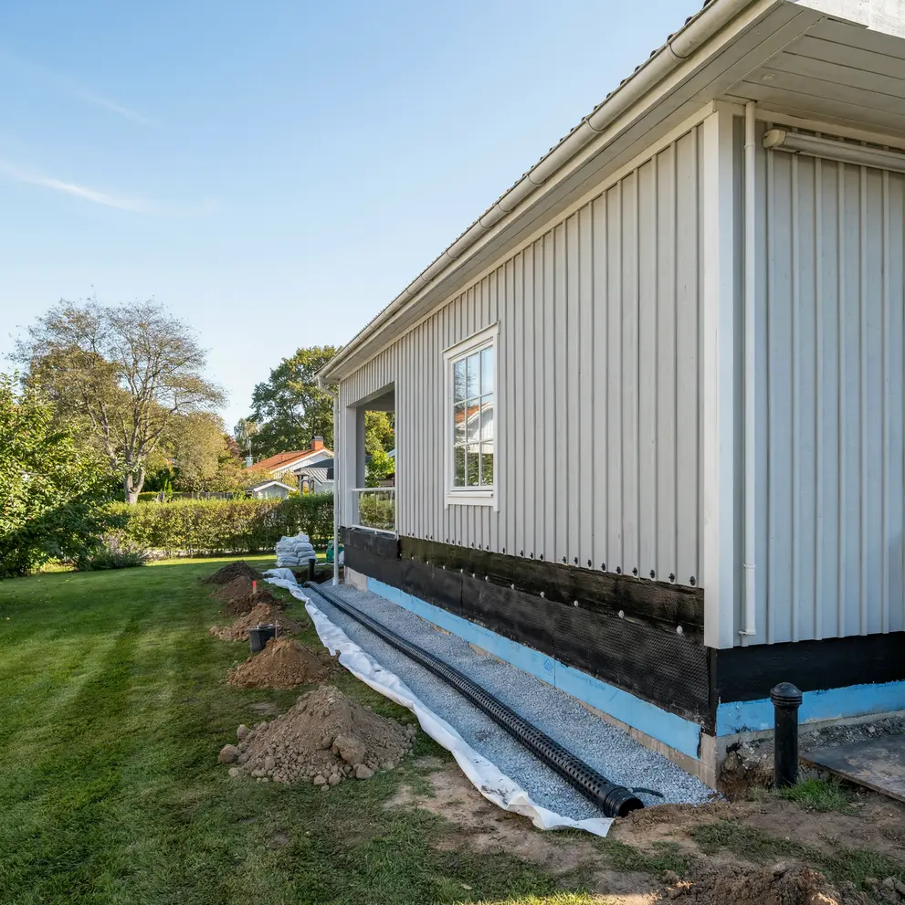 renovera kallare dranera husgrund hoganas skane